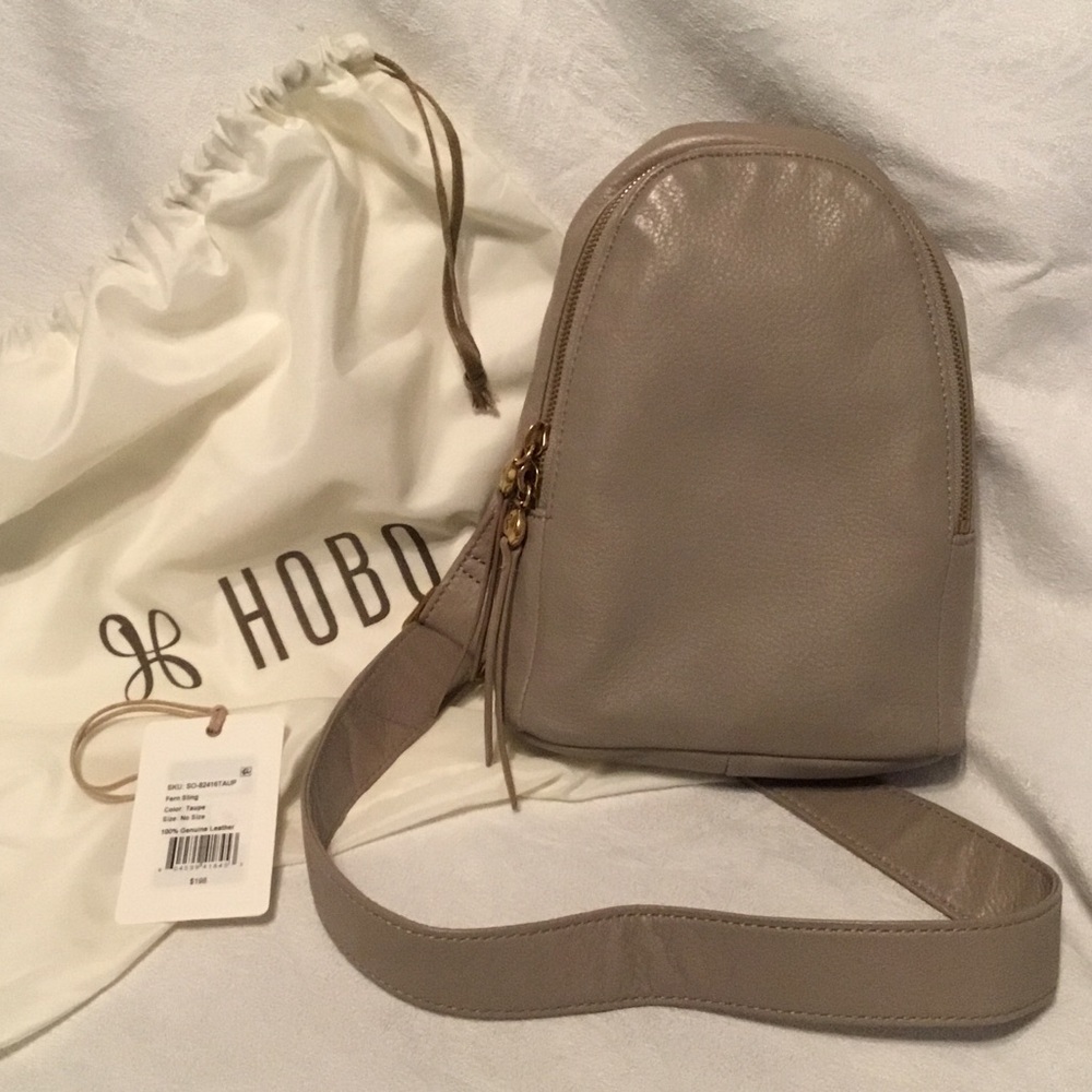 HOBO Women's Taupe Leather Sling Body bag